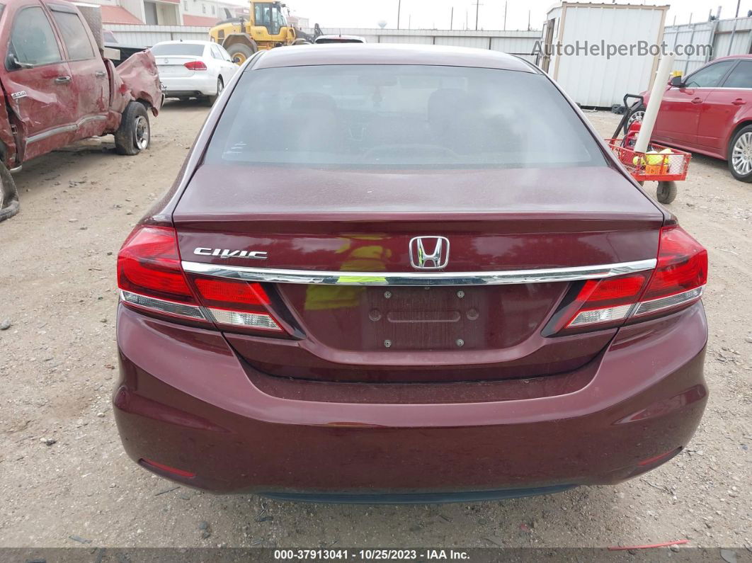 2014 Honda Civic Sedan Lx Бордовый vin: 19XFB2F57EE043106