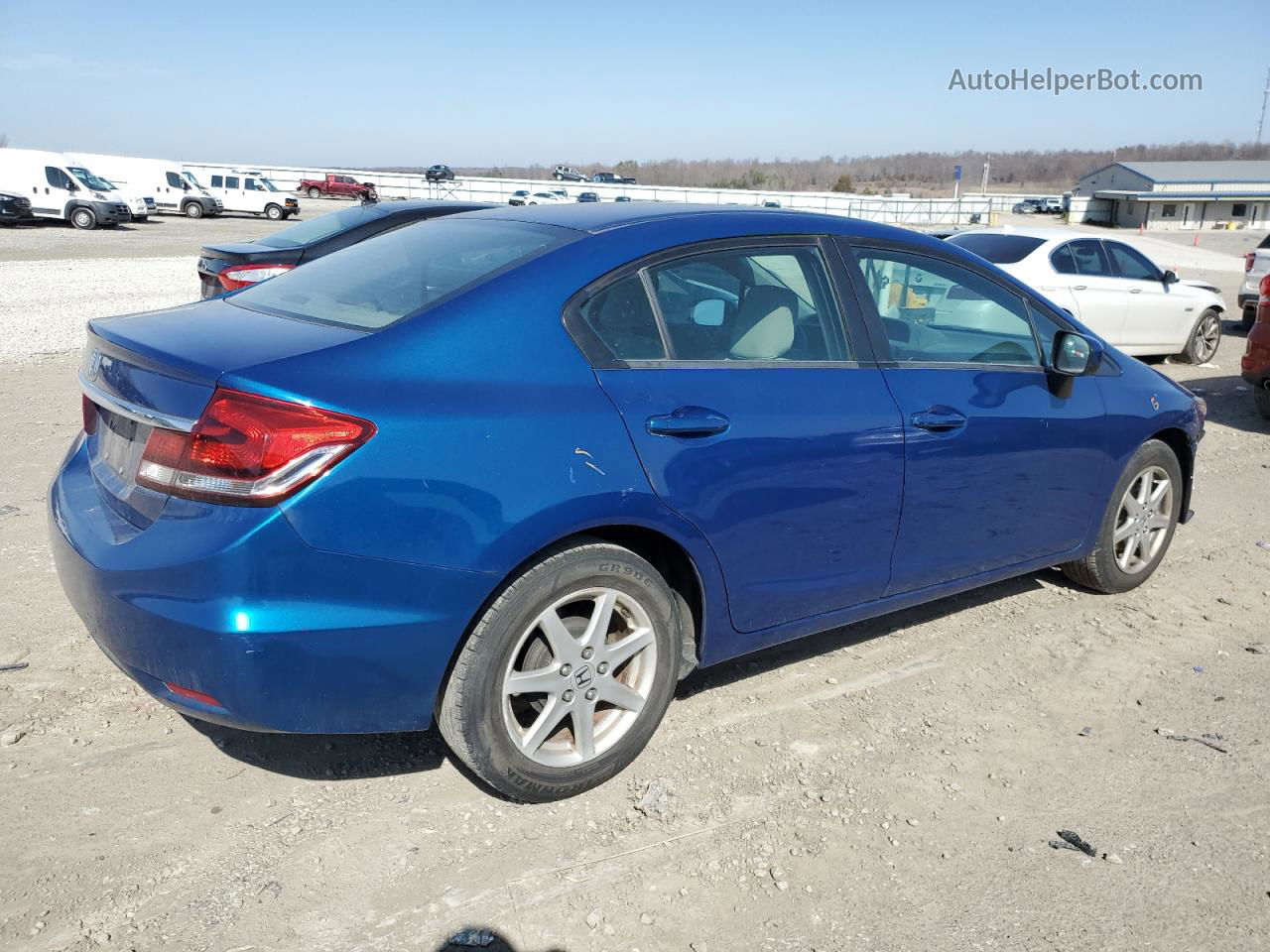 2014 Honda Civic Lx Blue vin: 19XFB2F57EE067132