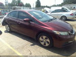 2014 Honda Civic Sedan Lx Burgundy vin: 19XFB2F57EE075361