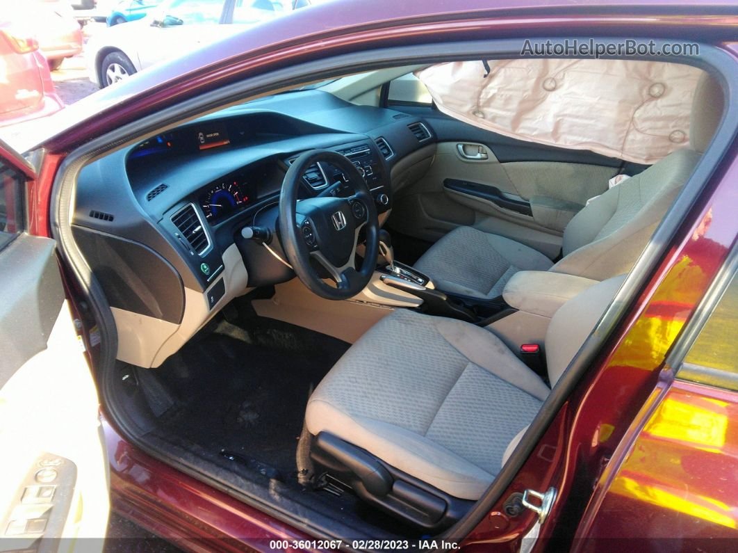 2014 Honda Civic Sedan Lx Темно-бордовый vin: 19XFB2F57EE208281