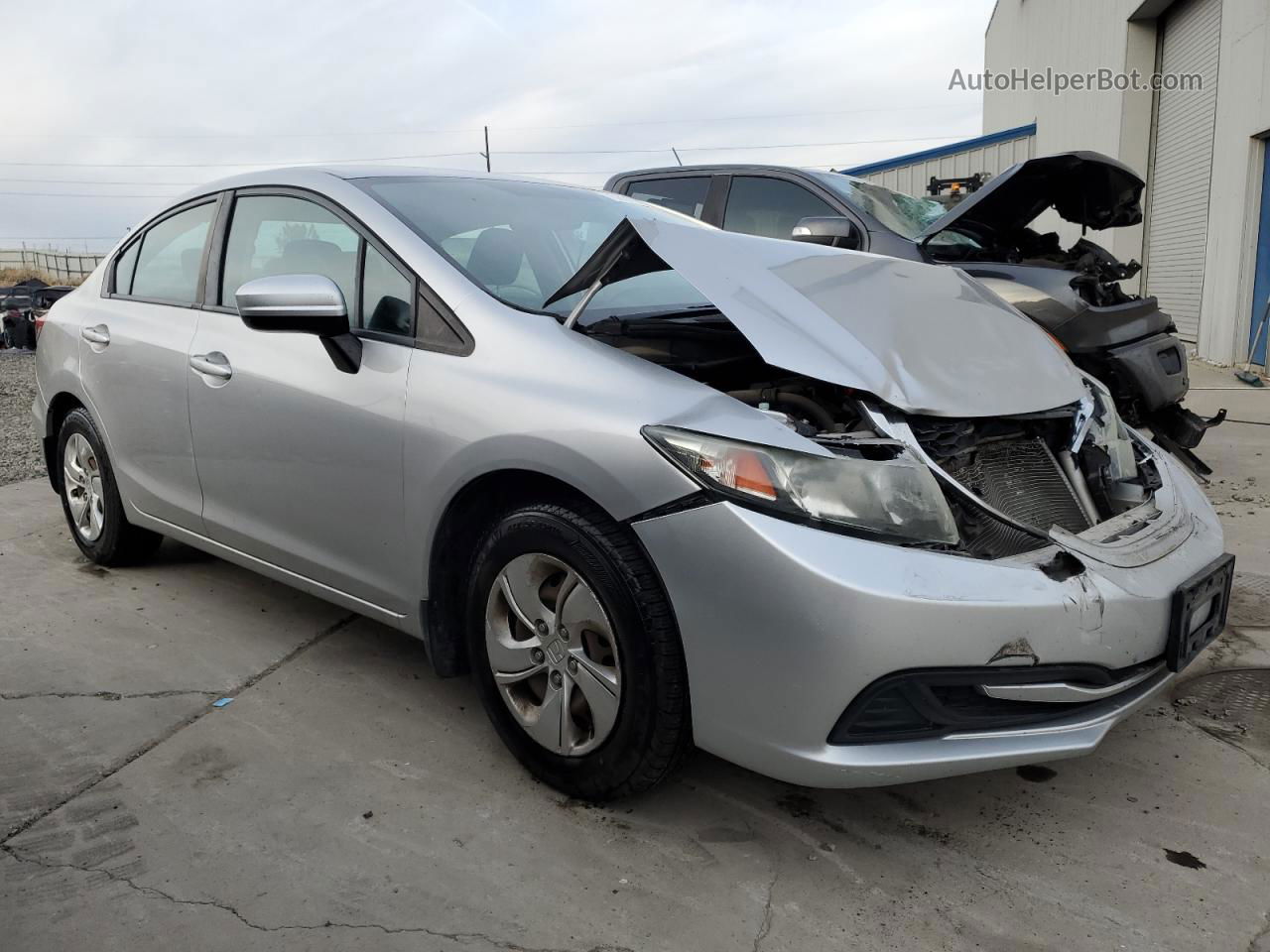 2014 Honda Civic Lx Silver vin: 19XFB2F57EE240874