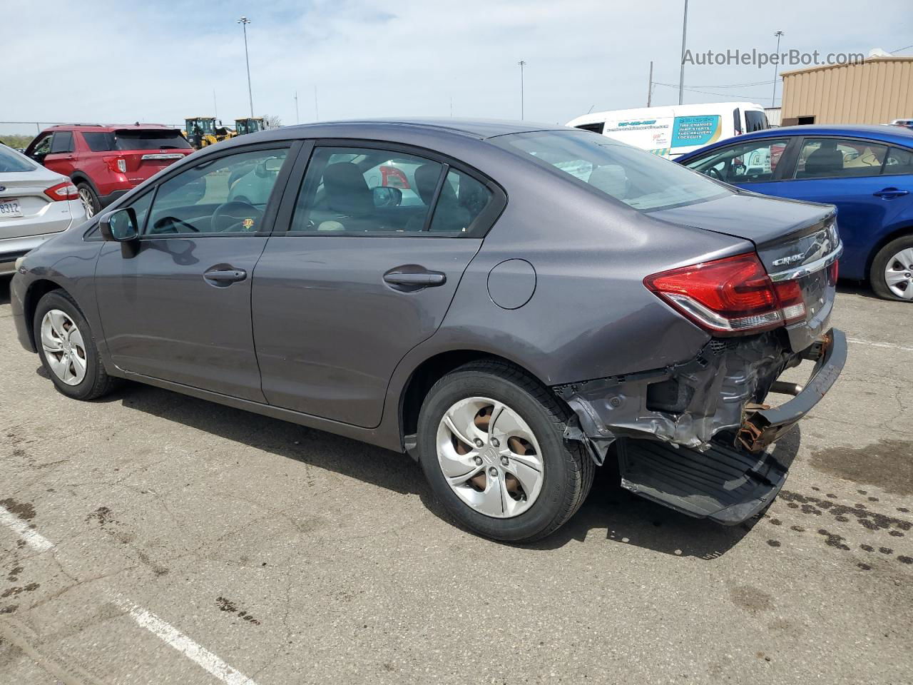 2014 Honda Civic Lx Gray vin: 19XFB2F57EE253155