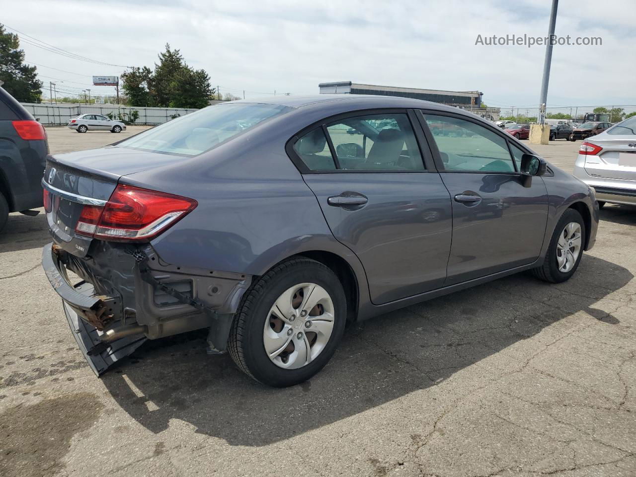 2014 Honda Civic Lx Gray vin: 19XFB2F57EE253155