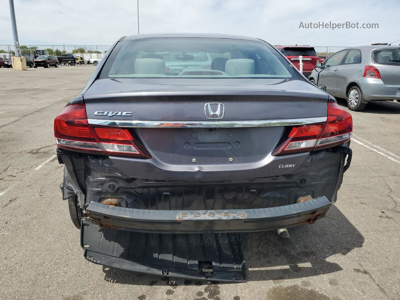 2014 Honda Civic Lx Gray vin: 19XFB2F57EE253155