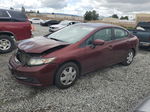 2014 Honda Civic Lx Burgundy vin: 19XFB2F57EE268898