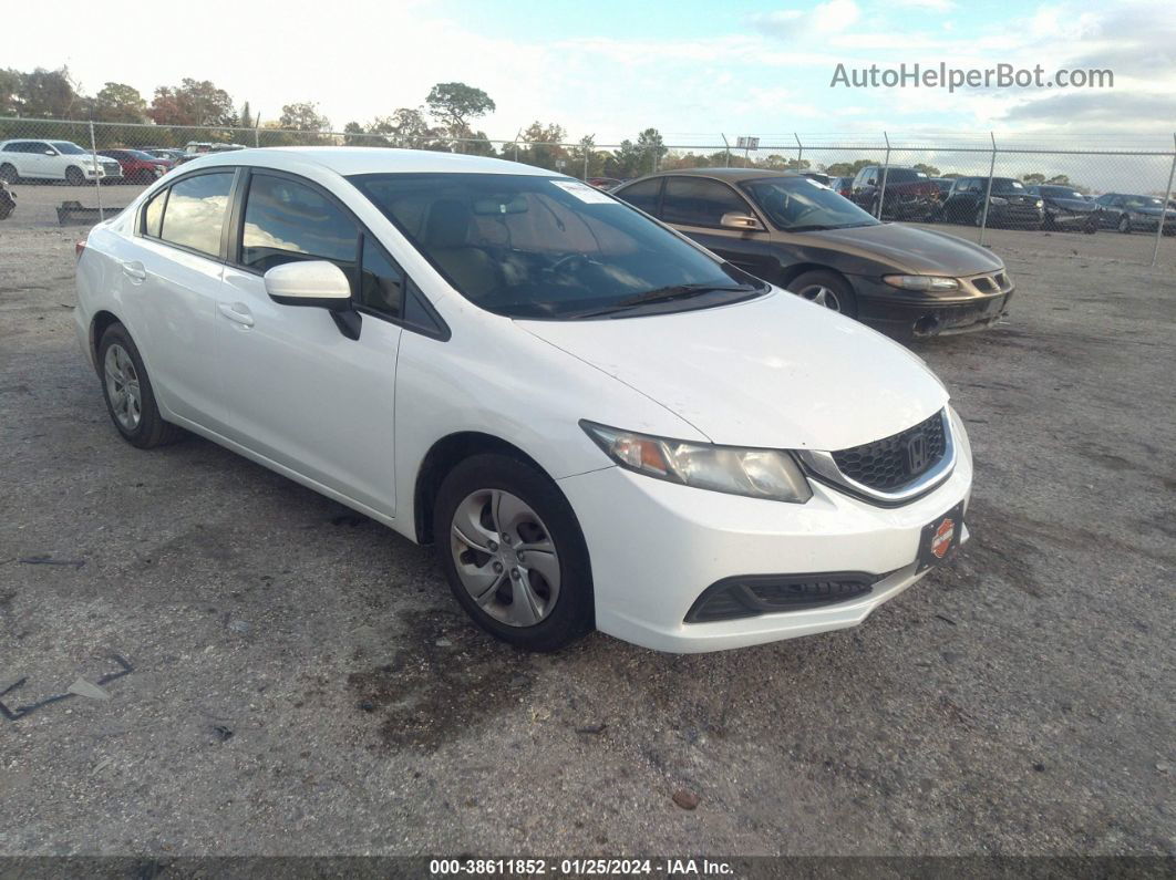 2015 Honda Civic Lx White vin: 19XFB2F57FE063602