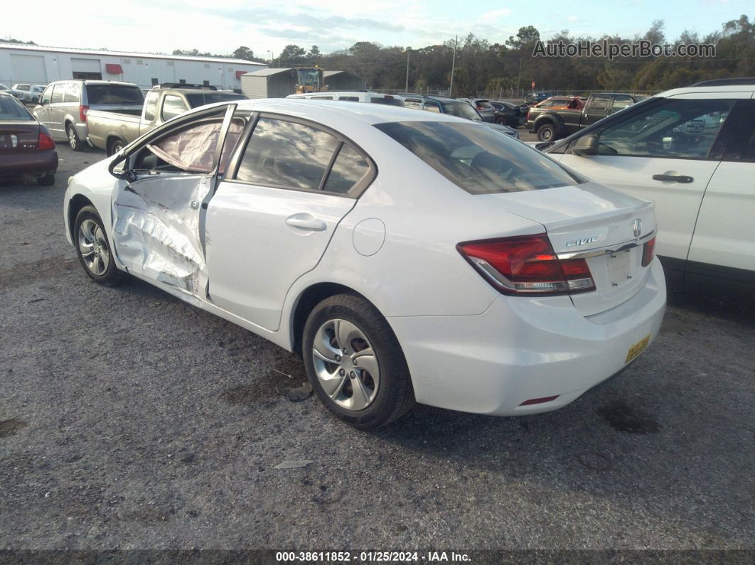 2015 Honda Civic Lx White vin: 19XFB2F57FE063602