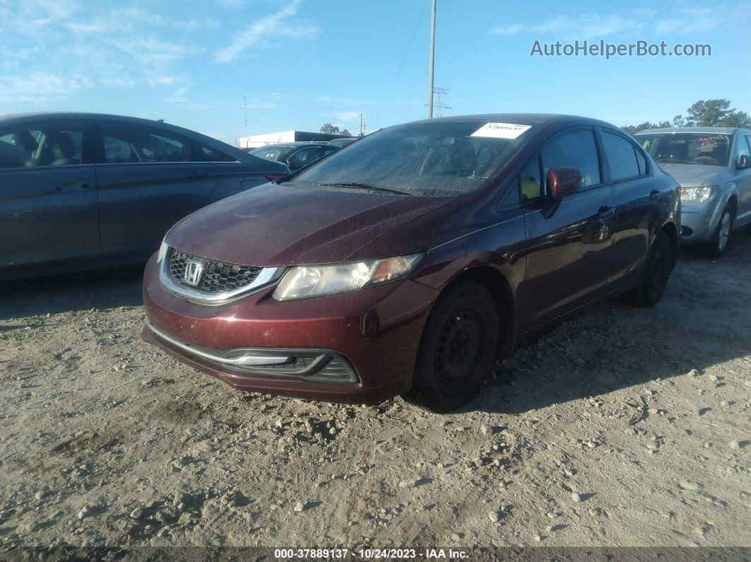 2015 Honda Civic Sedan Lx Maroon vin: 19XFB2F57FE083820