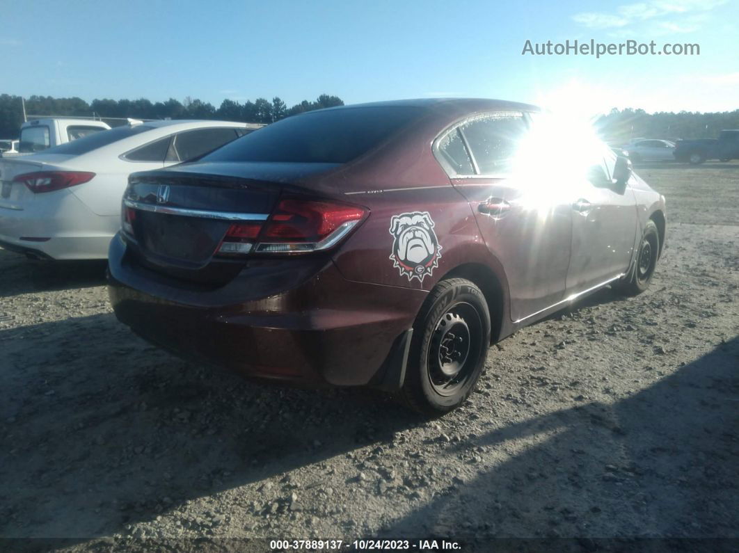 2015 Honda Civic Sedan Lx Maroon vin: 19XFB2F57FE083820