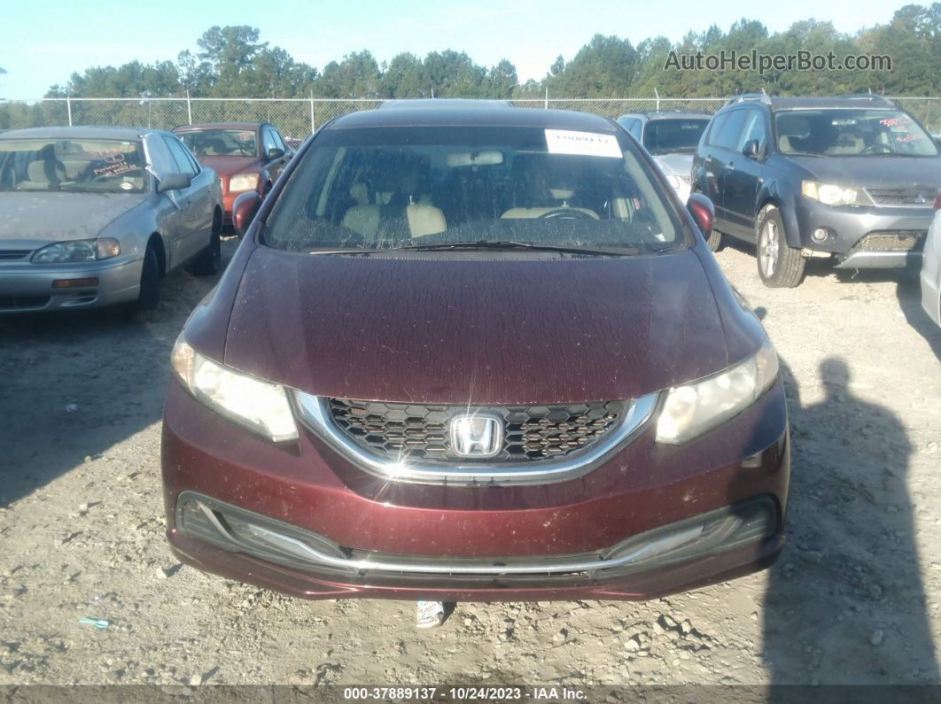 2015 Honda Civic Sedan Lx Maroon vin: 19XFB2F57FE083820