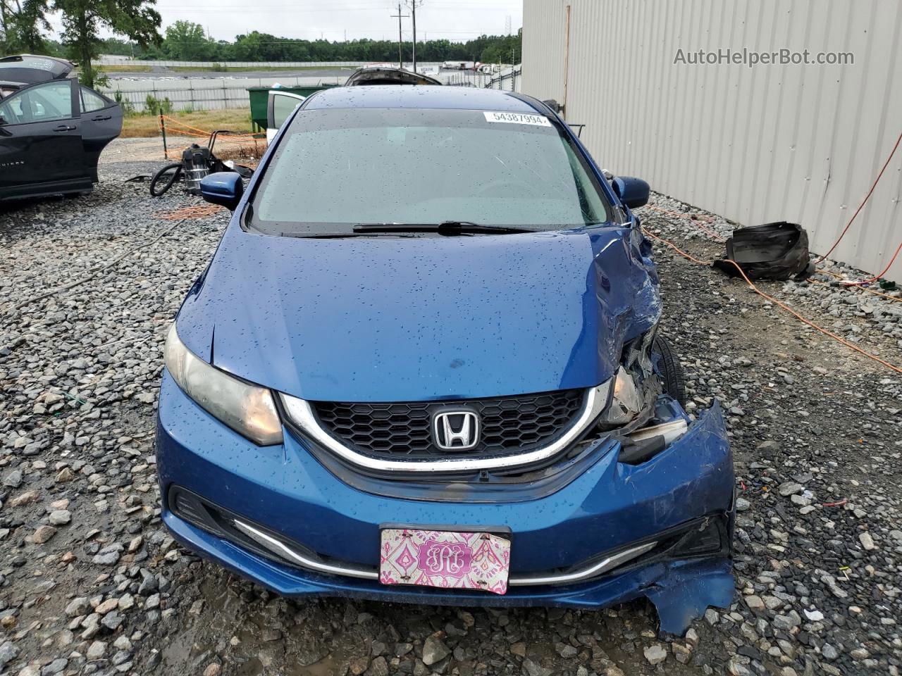 2015 Honda Civic Lx Blue vin: 19XFB2F57FE090766