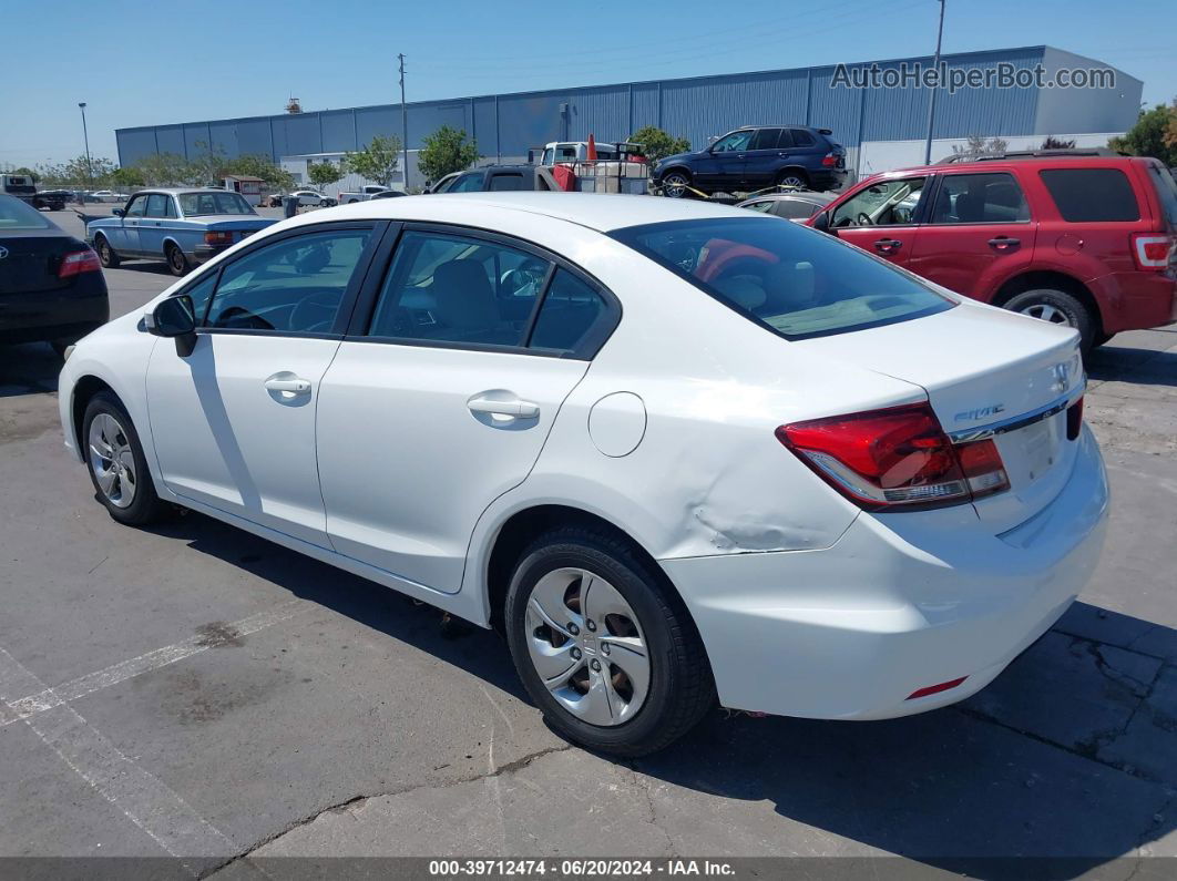 2015 Honda Civic Lx White vin: 19XFB2F57FE210940