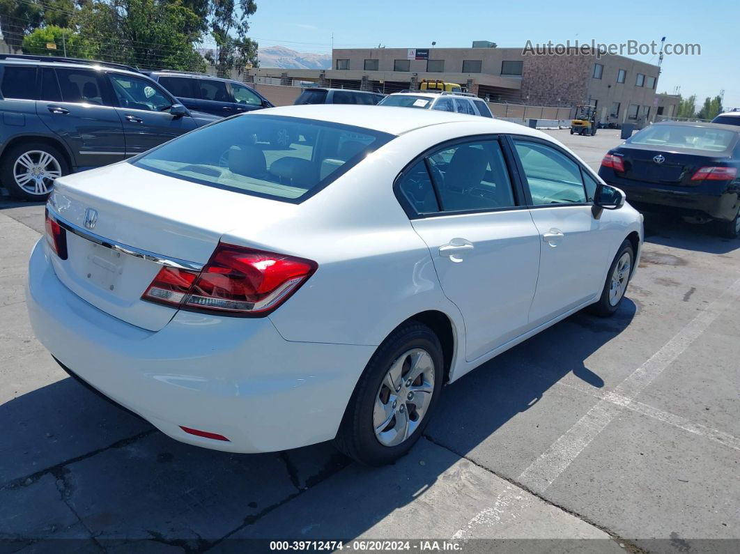 2015 Honda Civic Lx White vin: 19XFB2F57FE210940