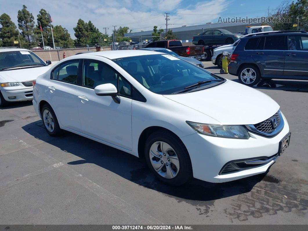 2015 Honda Civic Lx White vin: 19XFB2F57FE210940