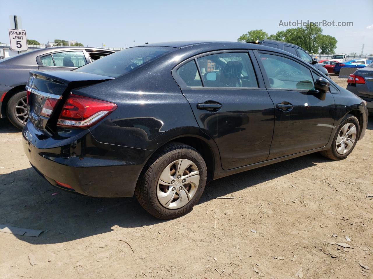 2015 Honda Civic Lx Черный vin: 19XFB2F57FE238141