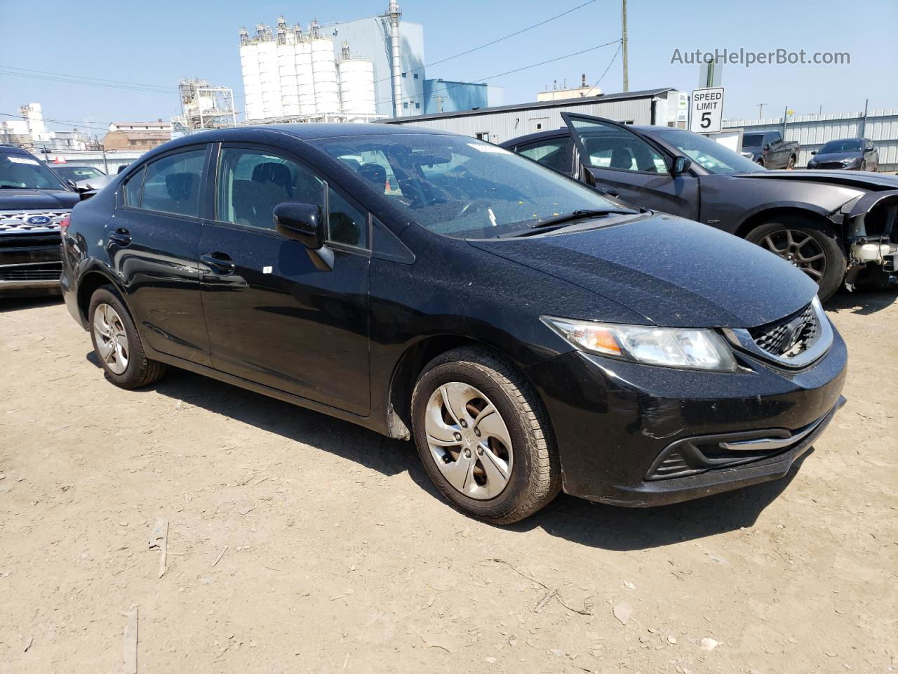 2015 Honda Civic Lx Black vin: 19XFB2F57FE238141