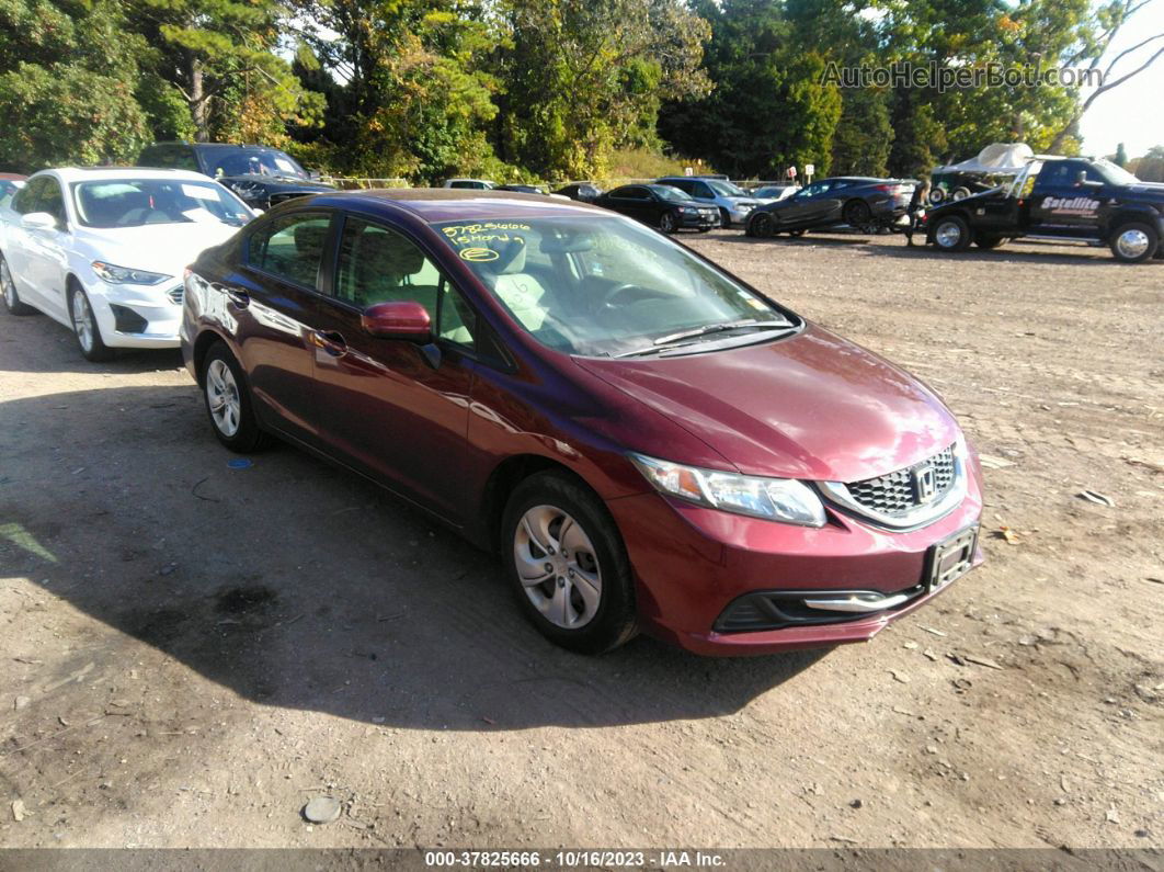 2015 Honda Civic Lx Red vin: 19XFB2F57FE253710