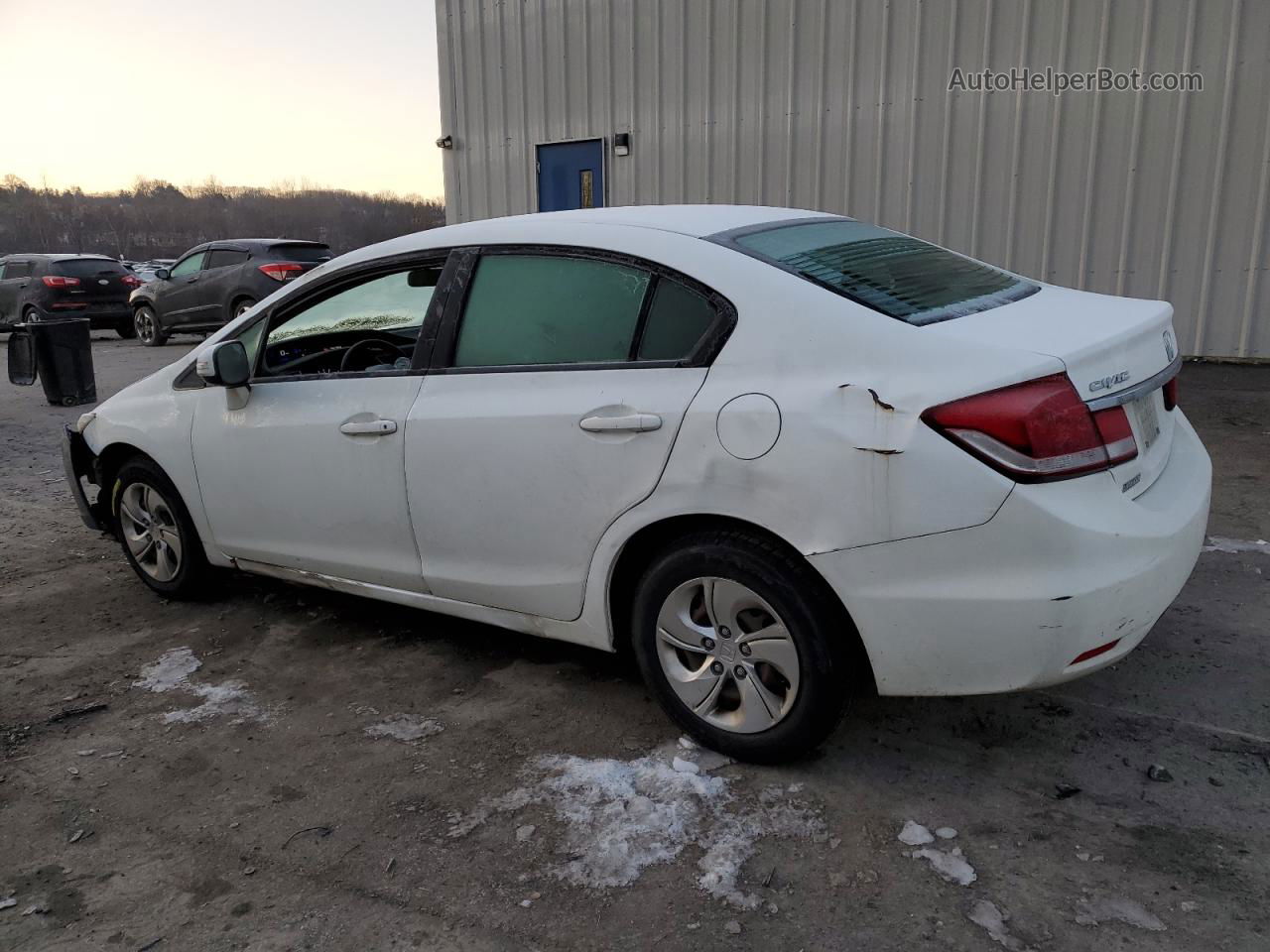 2015 Honda Civic Lx White vin: 19XFB2F57FE275870