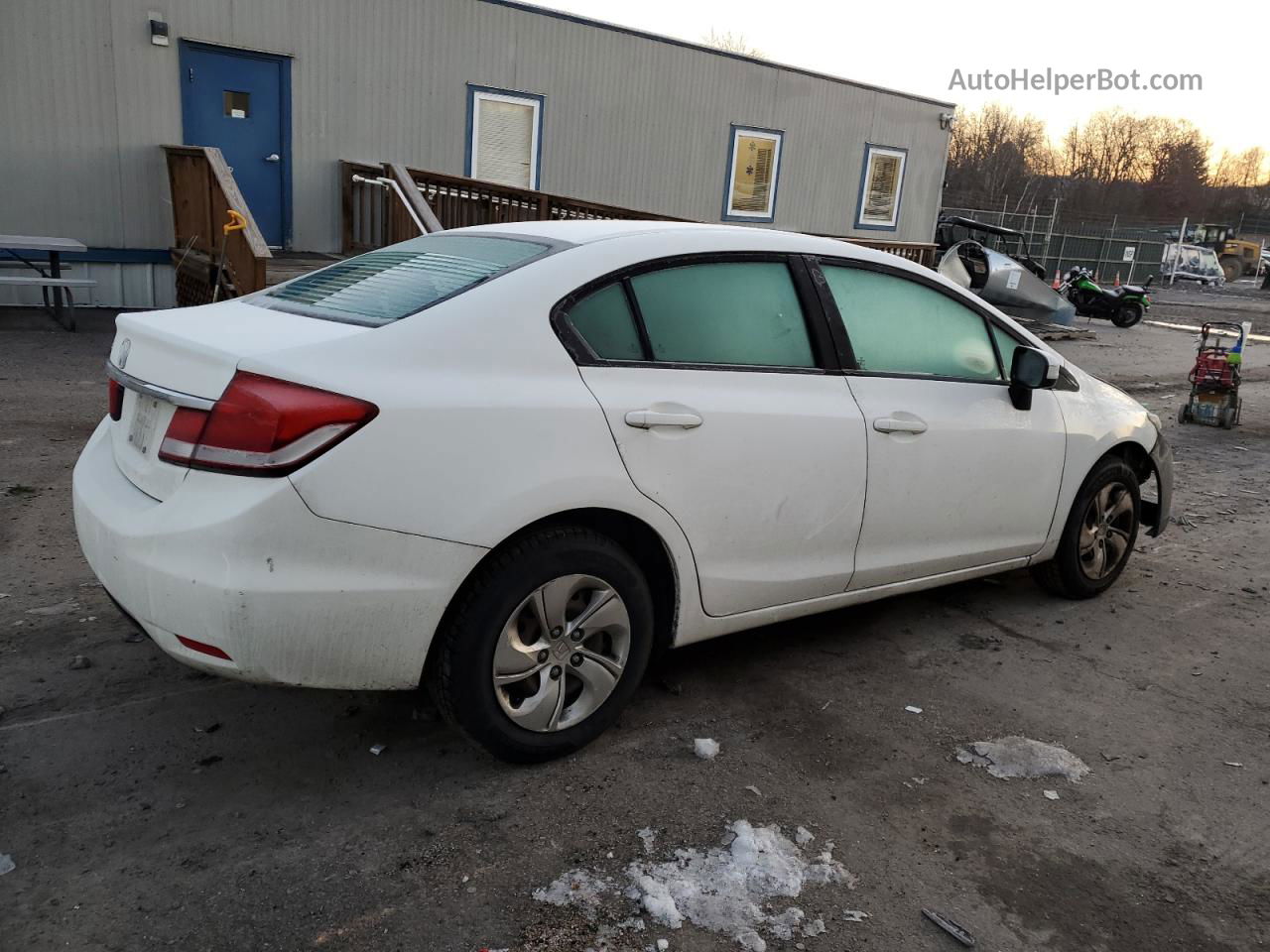 2015 Honda Civic Lx White vin: 19XFB2F57FE275870