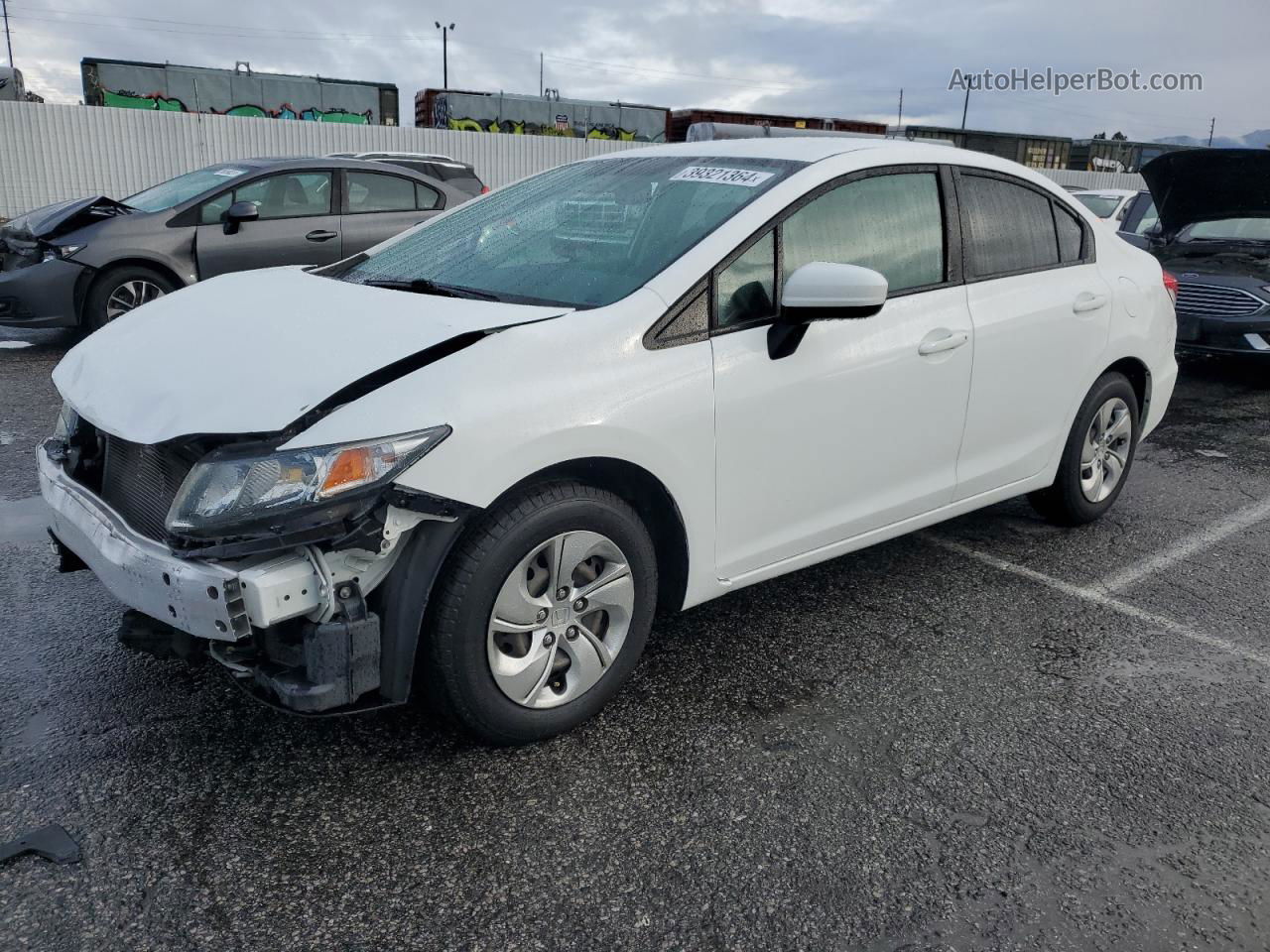 2015 Honda Civic Lx White vin: 19XFB2F57FE281037