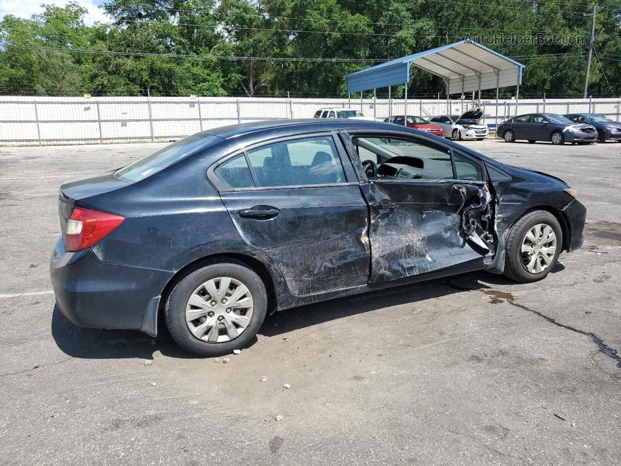 2012 Honda Civic Lx Black vin: 19XFB2F58CE013156