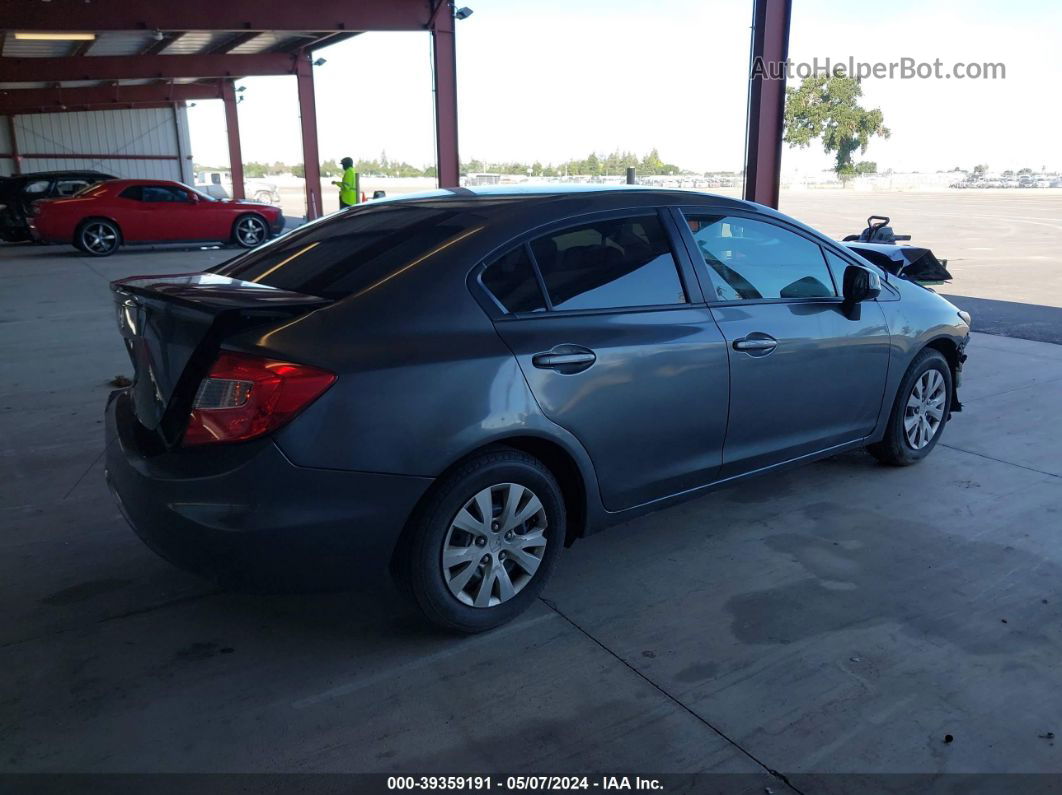 2012 Honda Civic Lx Gray vin: 19XFB2F58CE017580