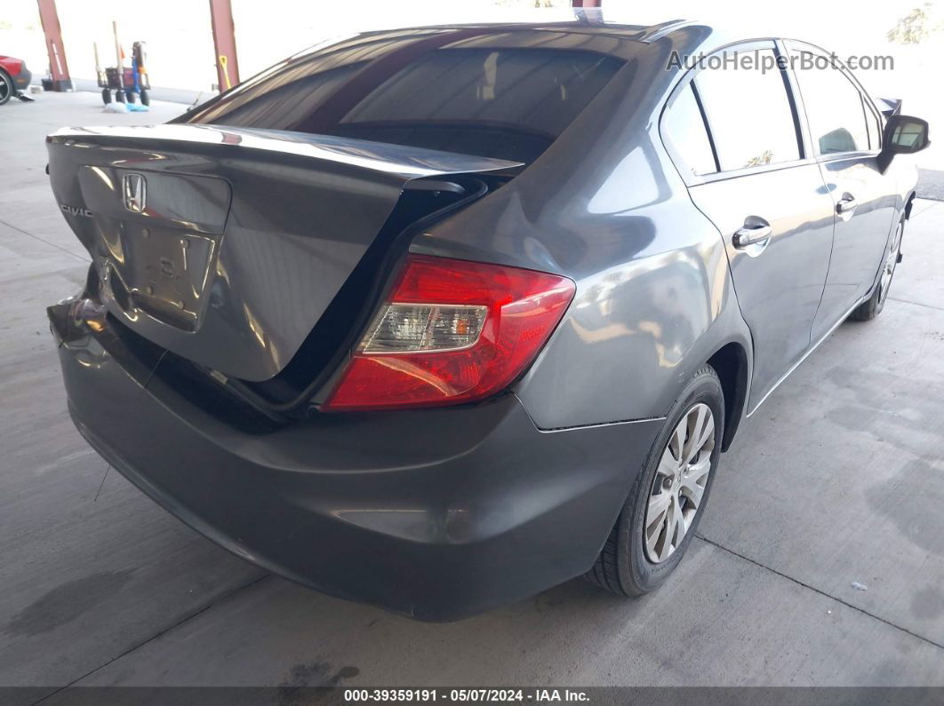 2012 Honda Civic Lx Gray vin: 19XFB2F58CE017580