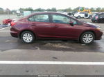 2012 Honda Civic Lx Burgundy vin: 19XFB2F58CE093025