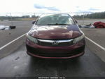 2012 Honda Civic Lx Burgundy vin: 19XFB2F58CE093025