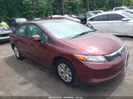 2012 Honda Civic Lx Maroon vin: 19XFB2F58CE365556