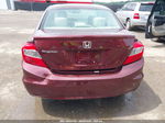 2012 Honda Civic Lx Maroon vin: 19XFB2F58CE365556