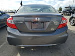 2012 Honda Civic Lx Gray vin: 19XFB2F58CE367520