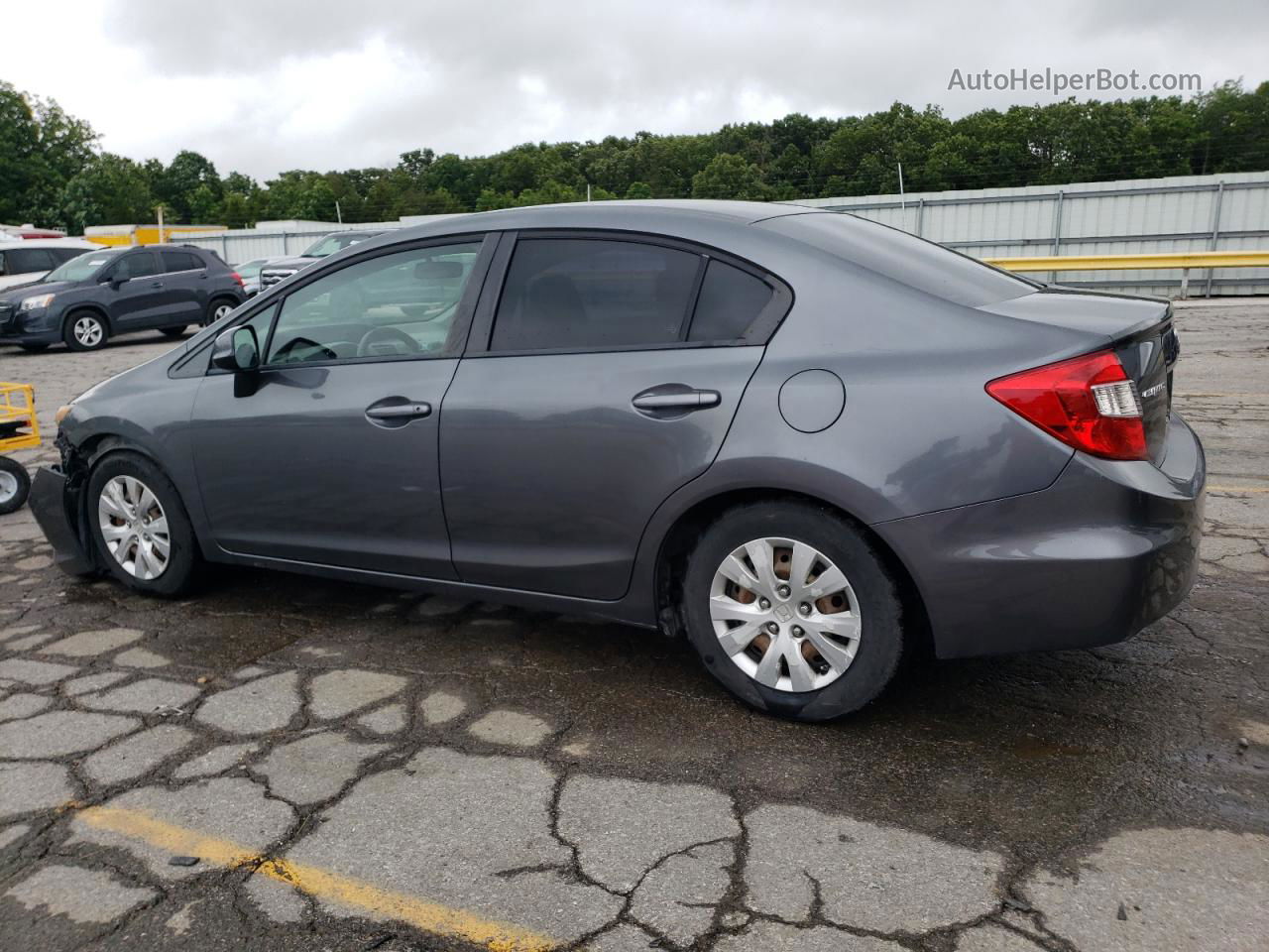 2012 Honda Civic Lx Gray vin: 19XFB2F58CE379263