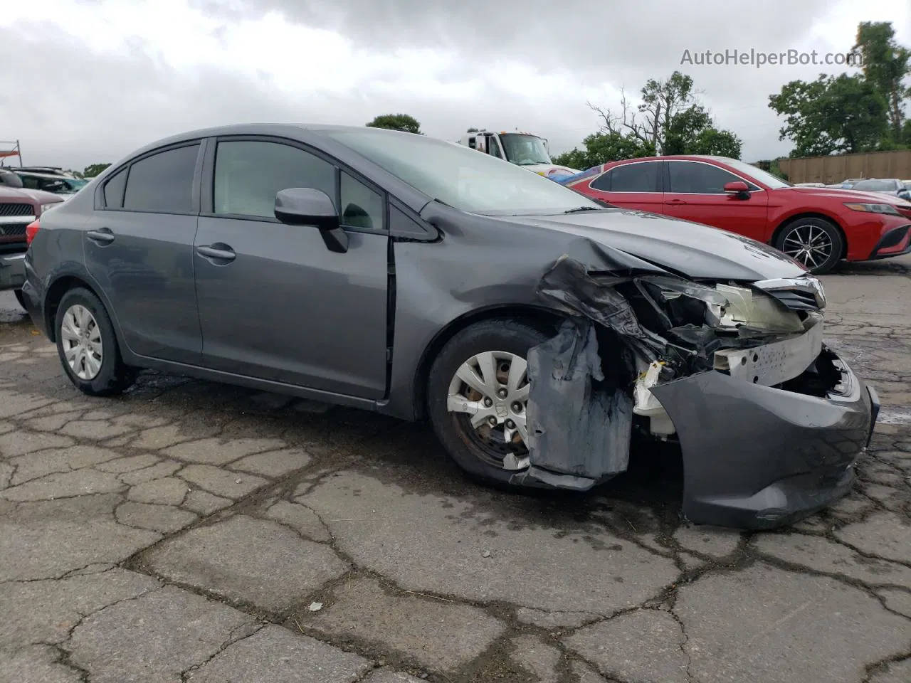 2012 Honda Civic Lx Gray vin: 19XFB2F58CE379263