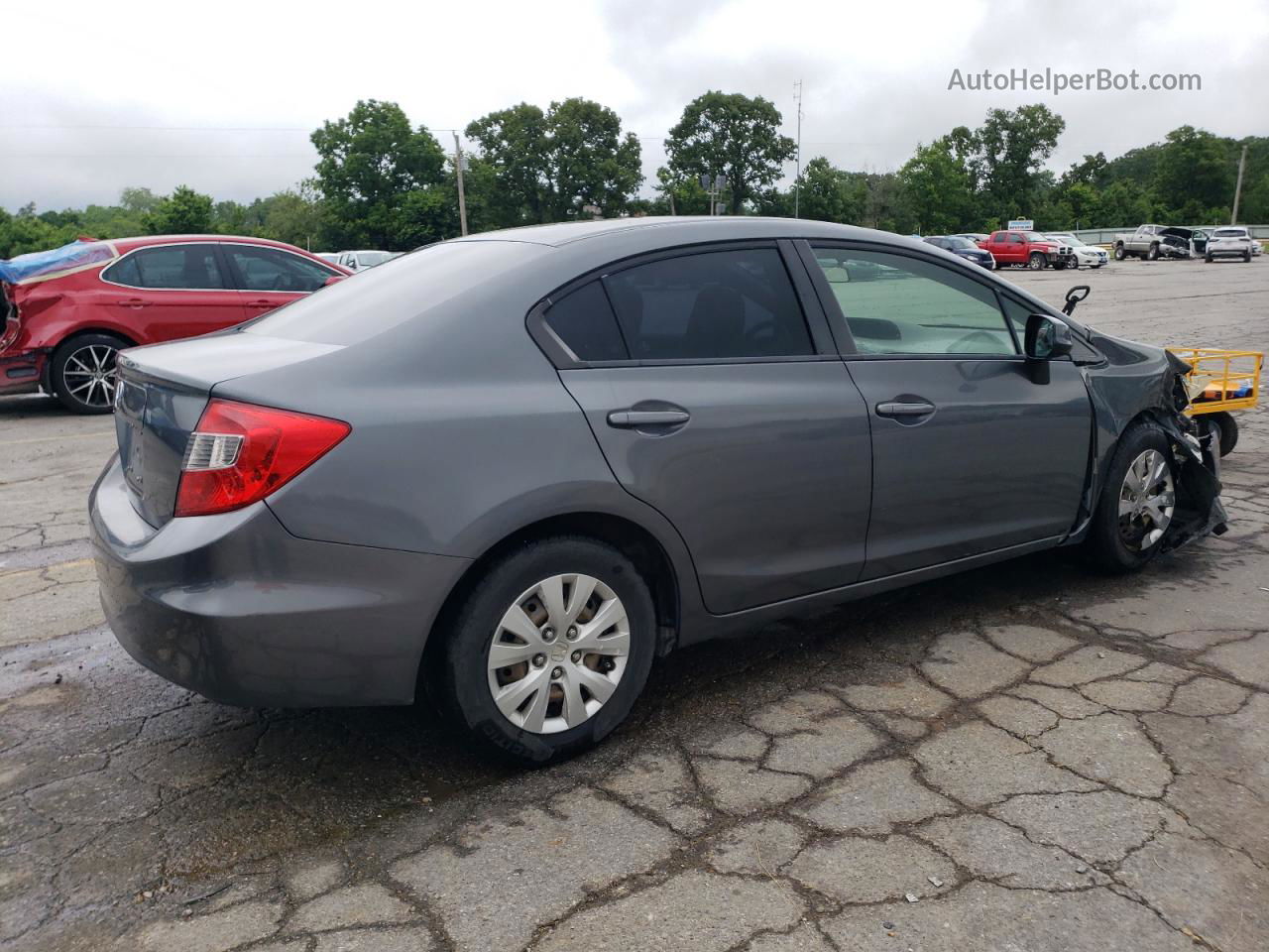 2012 Honda Civic Lx Gray vin: 19XFB2F58CE379263