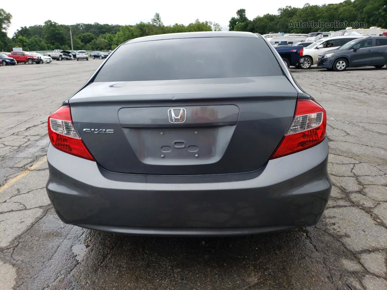 2012 Honda Civic Lx Gray vin: 19XFB2F58CE379263