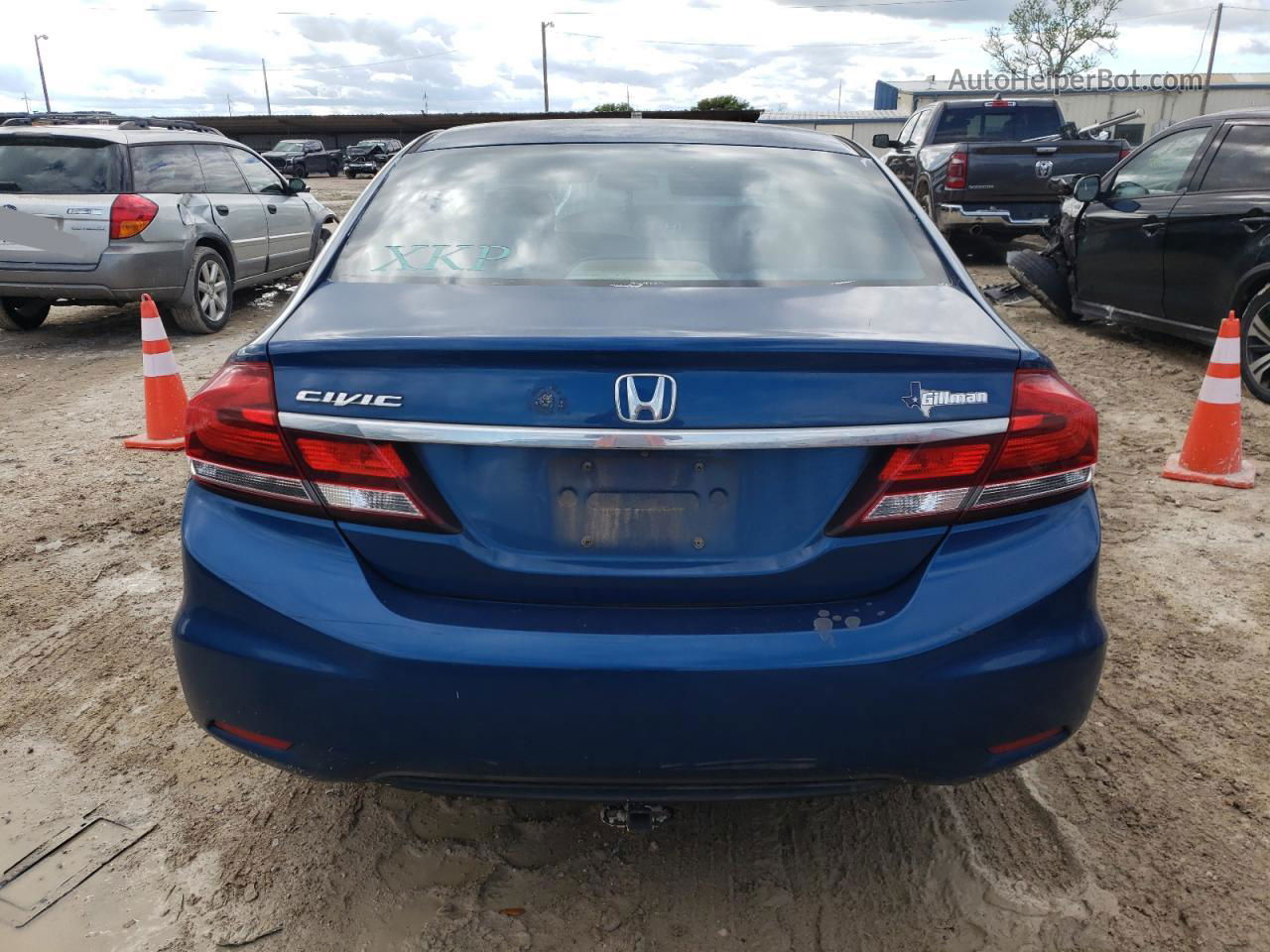 2013 Honda Civic Lx Blue vin: 19XFB2F58DE014518