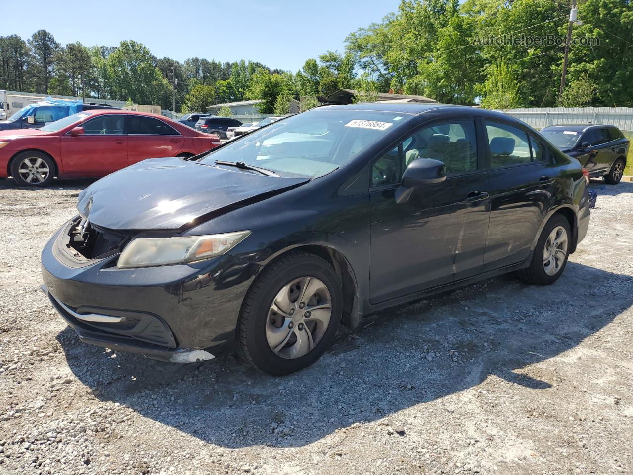 2013 Honda Civic Lx Black vin: 19XFB2F58DE015703