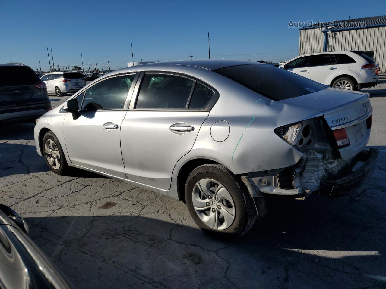 2013 Honda Civic Lx Silver vin: 19XFB2F58DE028130