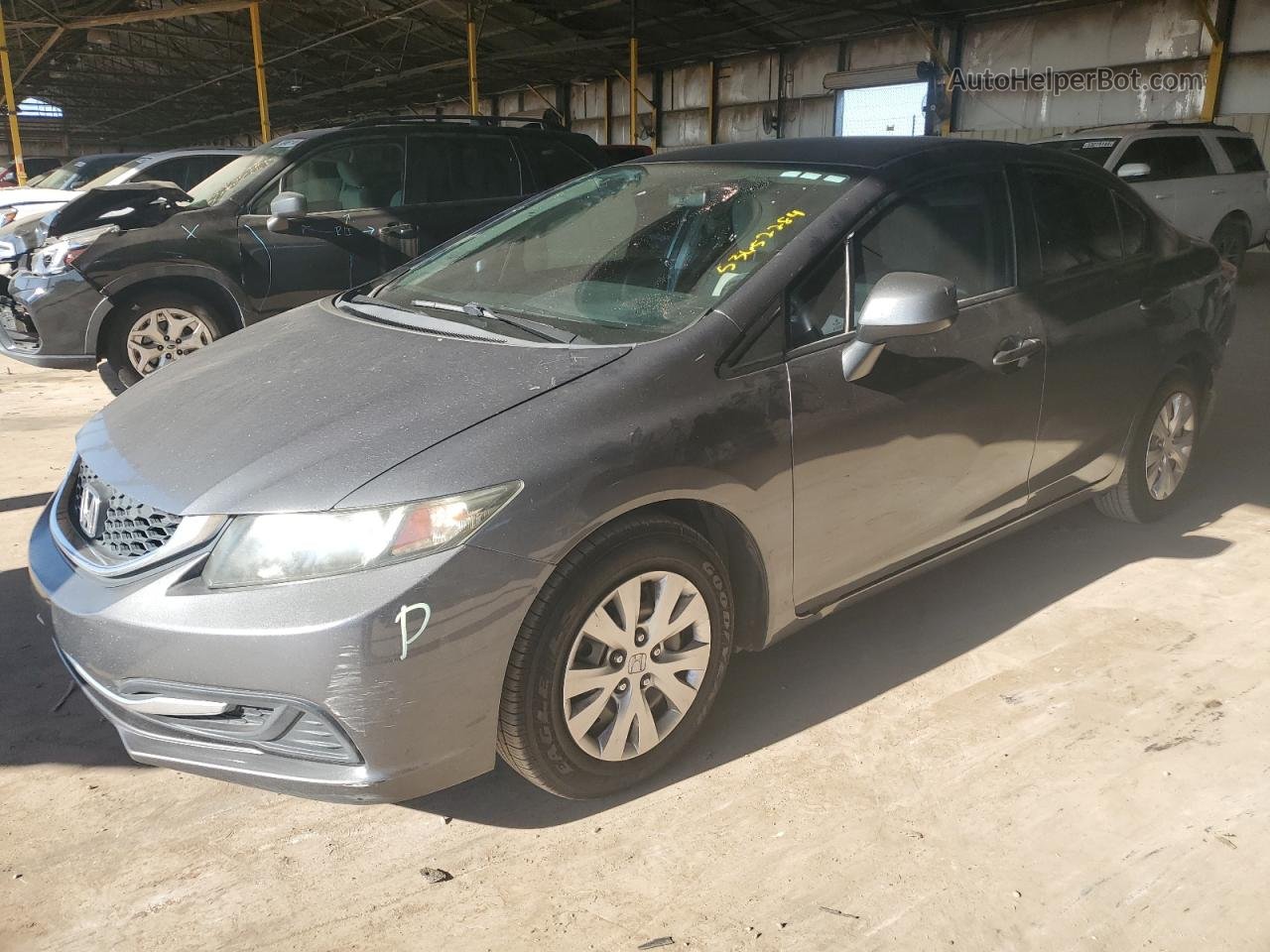 2013 Honda Civic Lx Charcoal vin: 19XFB2F58DE045221