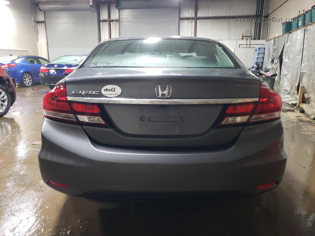 2013 Honda Civic Lx Gray vin: 19XFB2F58DE047809