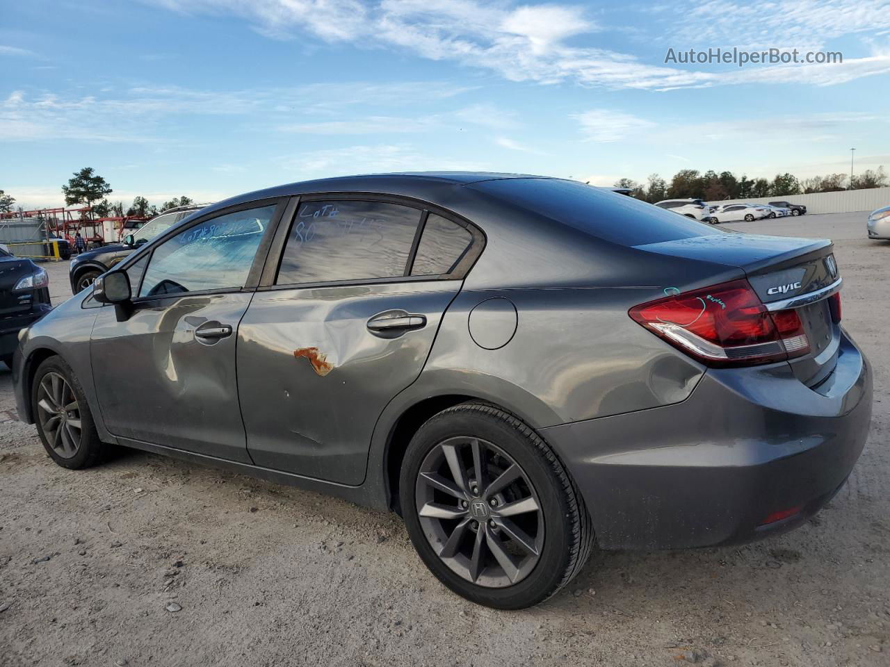 2013 Honda Civic Lx Gray vin: 19XFB2F58DE055361