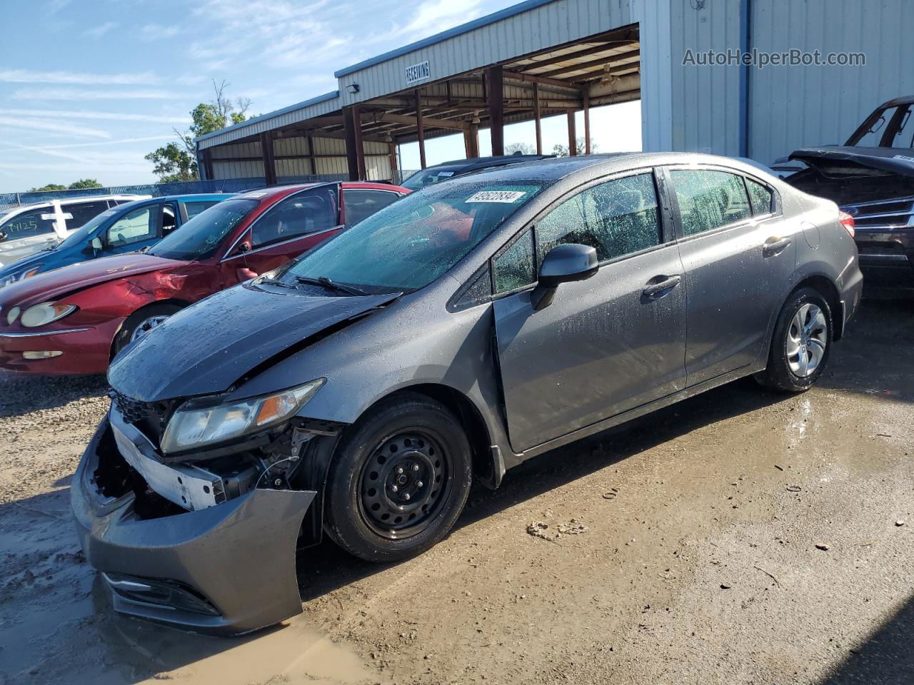 2013 Honda Civic Lx Gray vin: 19XFB2F58DE067283