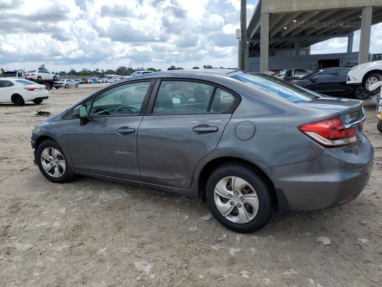 2013 Honda Civic Lx Gray vin: 19XFB2F58DE096590