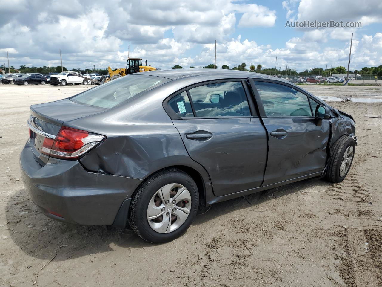 2013 Honda Civic Lx Gray vin: 19XFB2F58DE096590