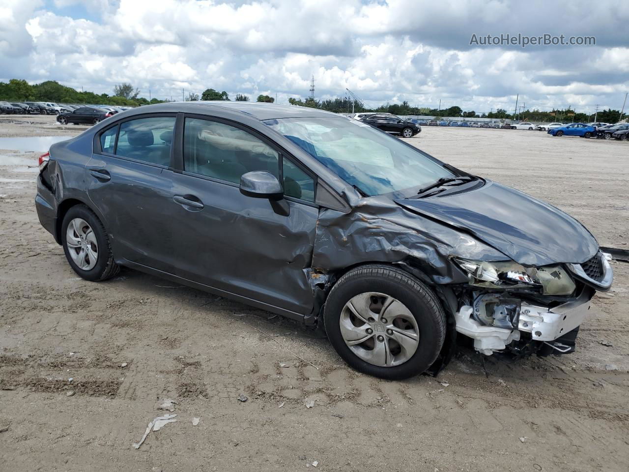 2013 Honda Civic Lx Gray vin: 19XFB2F58DE096590