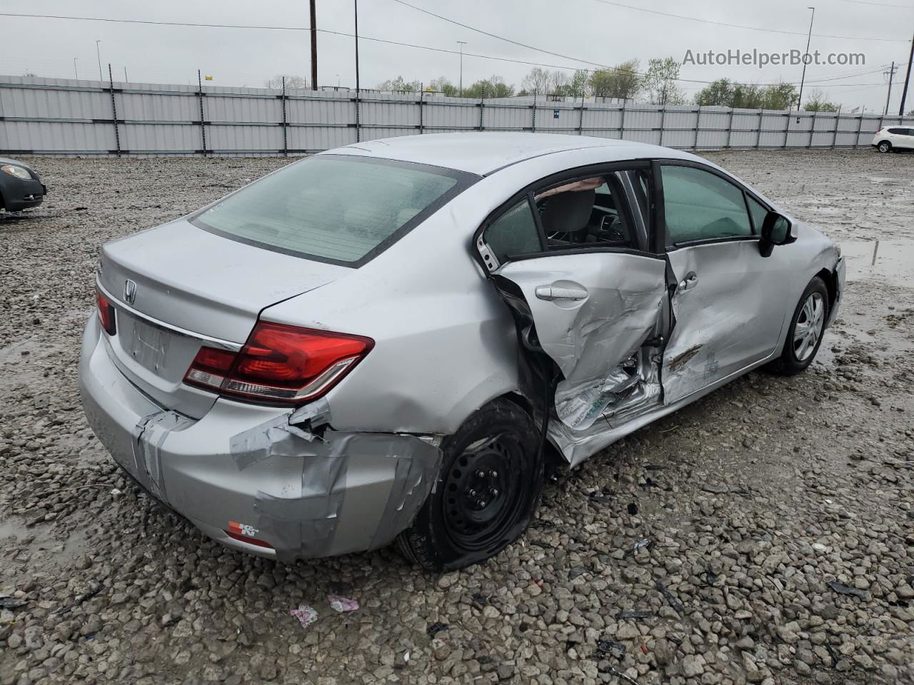 2013 Honda Civic Lx Silver vin: 19XFB2F58DE206991