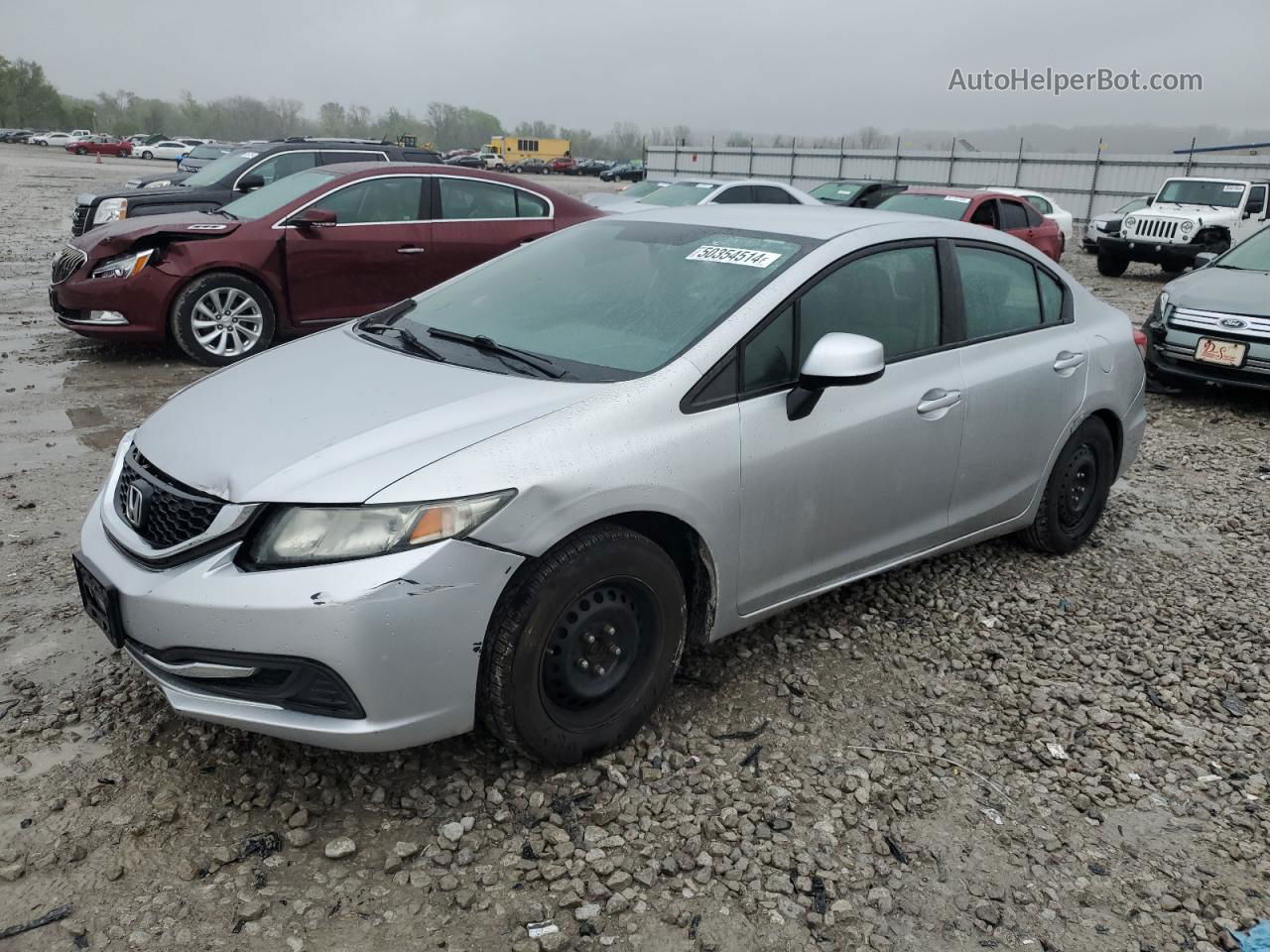 2013 Honda Civic Lx Silver vin: 19XFB2F58DE206991