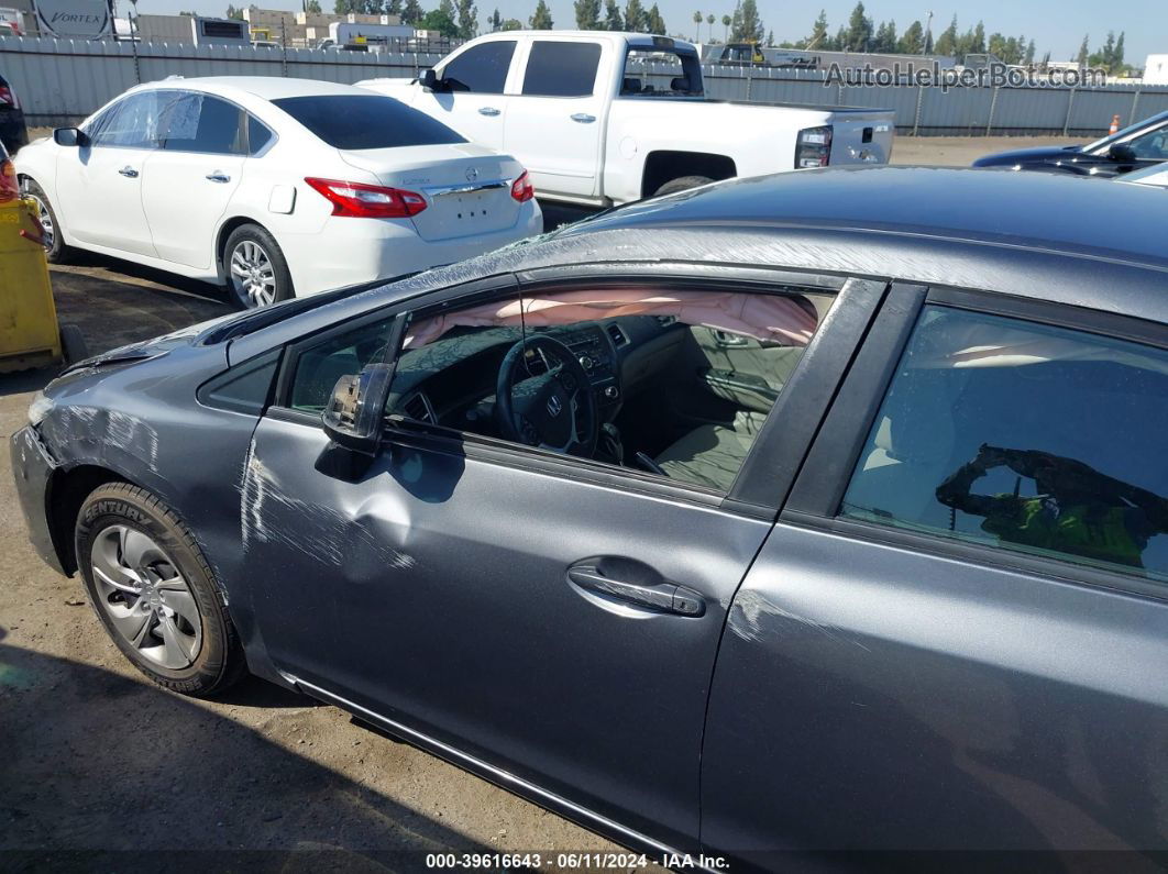 2013 Honda Civic Lx Gray vin: 19XFB2F58DE216744