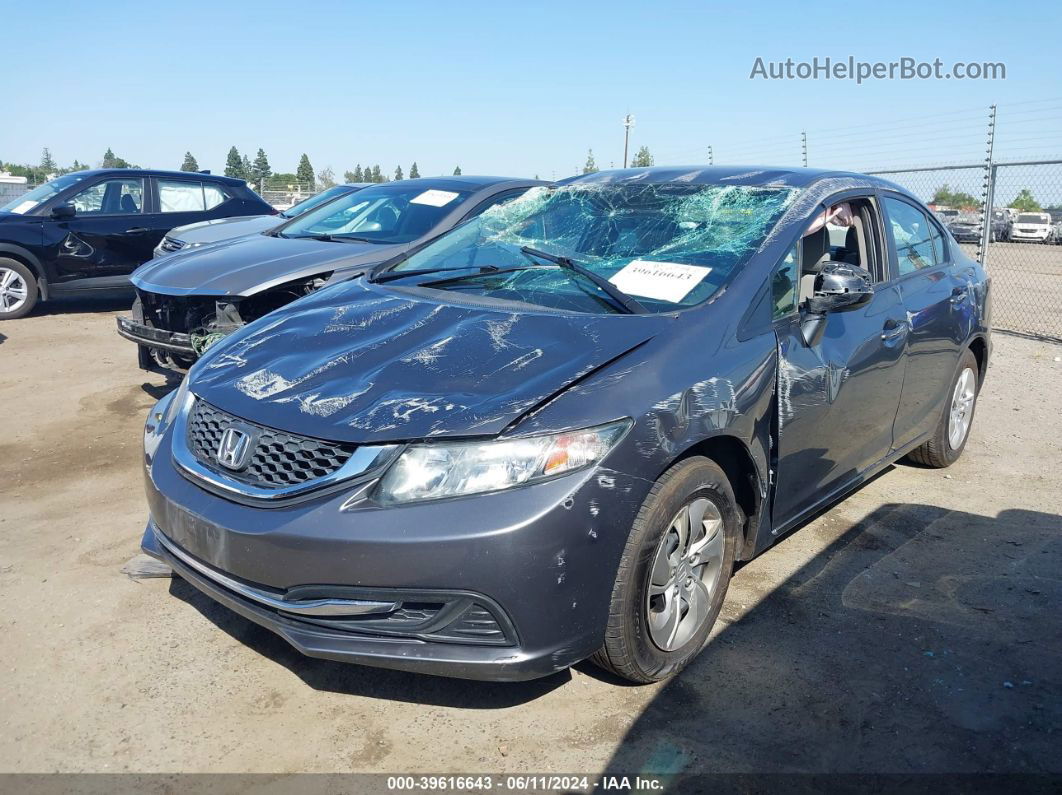 2013 Honda Civic Lx Gray vin: 19XFB2F58DE216744